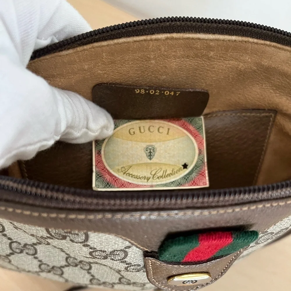 Gucci GG Supreme Ophidia Crossbody Clutch Vintage EUC Circa 1980 - Picture 14 of 17